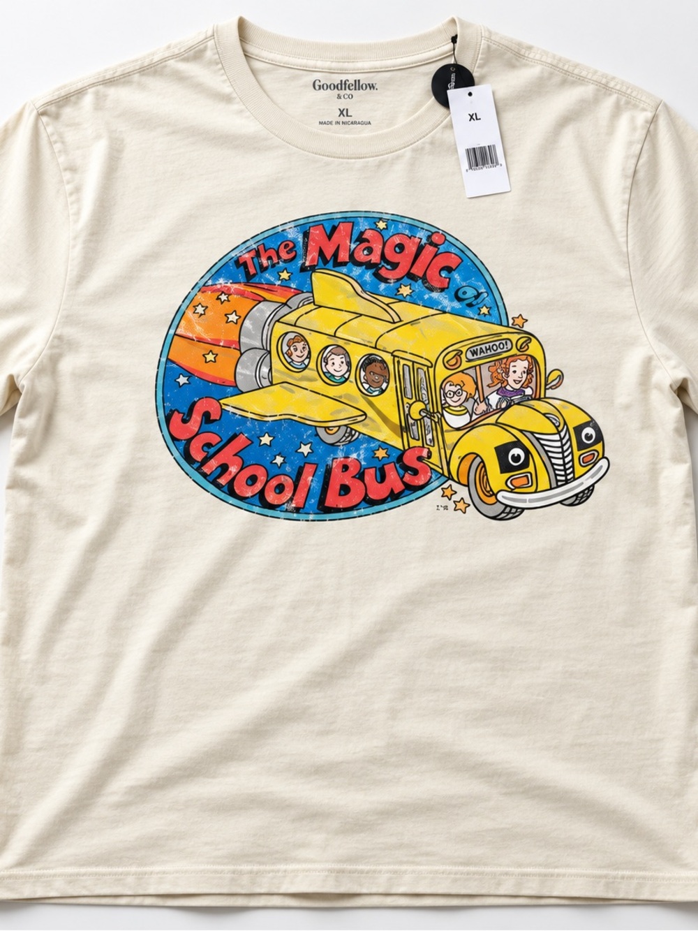 Ripple Junction Kids The Magic School Bus Graphic Tee - Cream, Yellow, Blue, Red